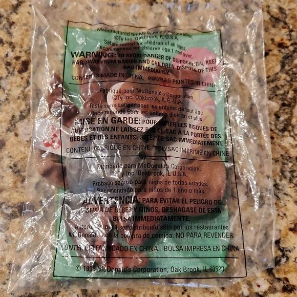 5/$15 McDonalds Ty teanie beanie baby, Claude the crab 1999 - Picture 3 of 4